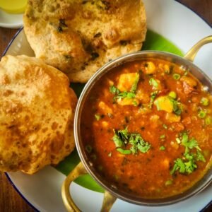Puri with curry