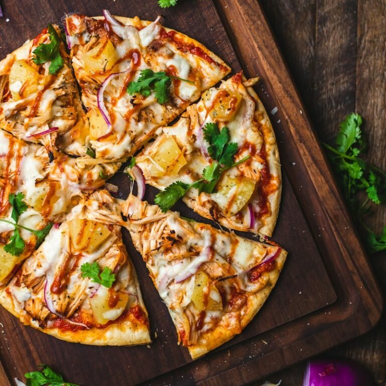 Pizza on a chopping board