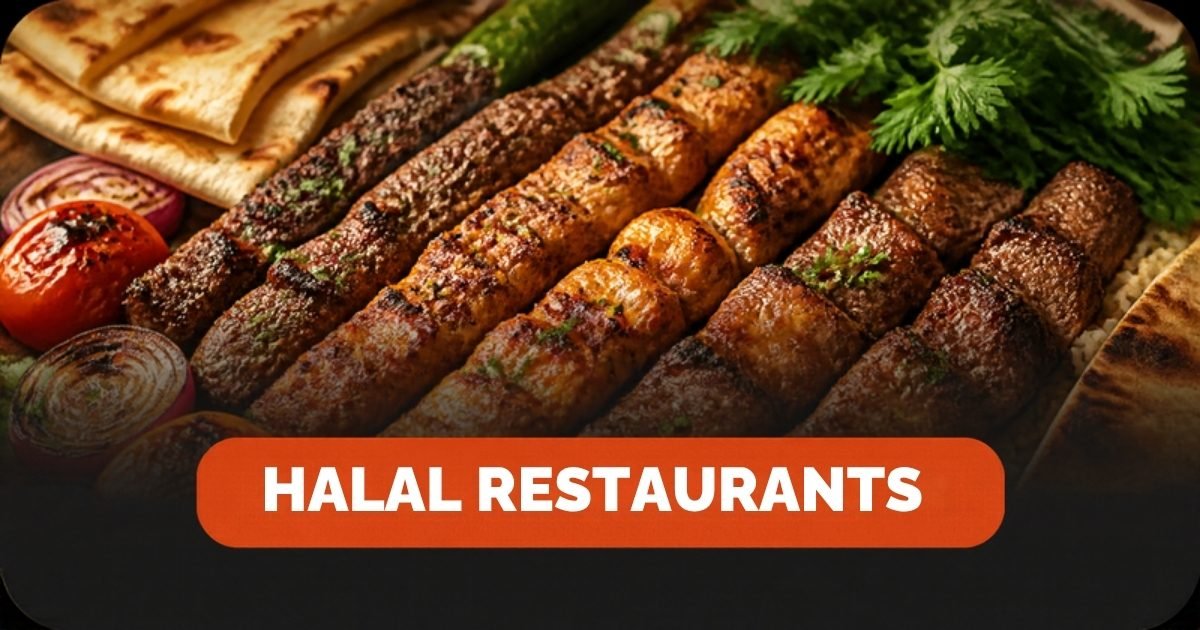 Grilled halal kebab platter